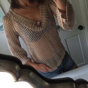 Beach Sweater / Gold/Dark Beige